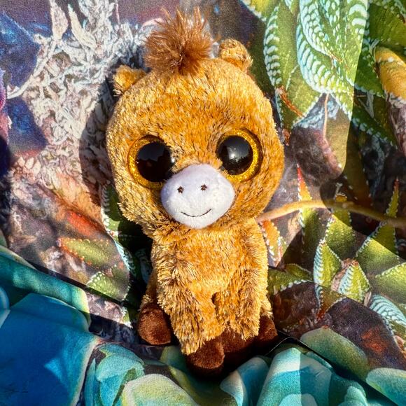 Ty Beanie Boo “Harriet” Ty Silk Horse Plush – Small Glitter-Eye Collectible - Picture 1 of 4